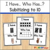 Subitizing Game for Numbers to 10 with Ten Frames and Fing