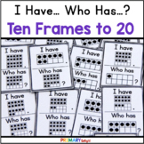Ten Frames Game with Numbers to 20 using I Have Who Has