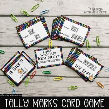 Preview of I Have, Who Has? Tally Marks Card Game
