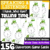 I Have, Who Has Telling Time Games for 1st and 2nd Grade Bundle