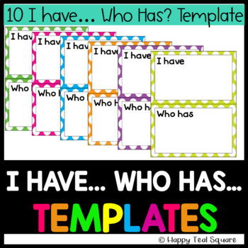 Preview of I Have... Who Has Templates (Big Dots) Set 2