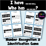 I Have, Who Has - Ten Frame Numbers 1-20 Identification Card Game