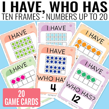 Preview of I Have, Who Has Ten Frames up to 20 Game