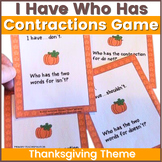 Contractions I Have Who Has Thanksgiving Game