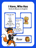 I Have, Who Has - Verbs and Nouns - Illustrated Card Game 