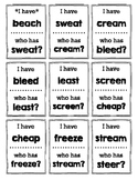 I Have / Who Has - Vowel Pairs EA & EE