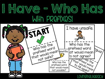 Preview of I Have Who Has With Prefixes