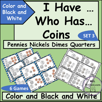 Preview of I Have Who Has coins money Games Set 3