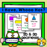 I Have, Whooo Has? 2D and 3D Geometry Game