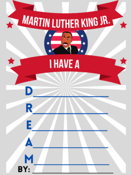 Preview of I Have a Dream Acrostic Poem Freebie