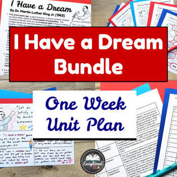 Preview of I Have a Dream Bundle 1 Week Unit Activities - MLK Day - Black History Month