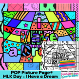 I Have a Dream Coloring Page MLK Day Pop Art Coloring Acti