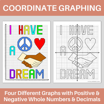 Preview of I Have a Dream MLK Coordinate Graphing Plotting Ordered Pairs Mystery Picture