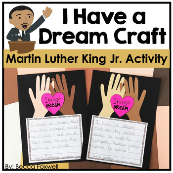 Preview of I Have a Dream Martin Luther King Jr. Craft | Black History Month Activities
