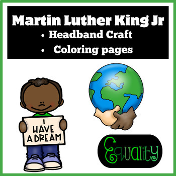 Preview of Black History Month Coloring Pages Activities Martin Luther King Jr Craft