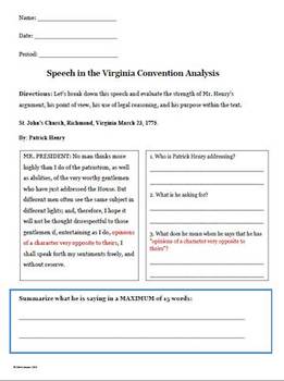 75 page unit on Martin Luther King, Jr.'s I Have a Dream and Partick  Henry's Speech in the Virginia Convention. Inc…