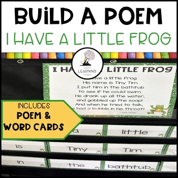 Preview of I Have a Little Frog Build a Poem Pocket Chart Center