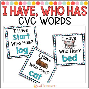 Preview of I Have, Who Has CVC Words
