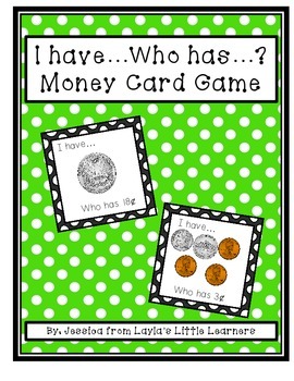 Preview of FREE I Have...Who Has...? Money Card Game (Coins ONLY)