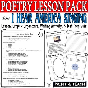 Walt Whitman Lesson Plan Teaching Resources | TPT