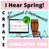 I Hear Spring with a Cumulative Song Template & Acc for Mo