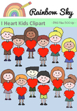 I Heart Kids Clipart - Valentine's Day