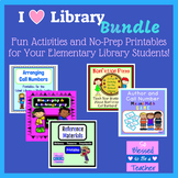I Heart Library Bundle - Games and Printables - Elementary