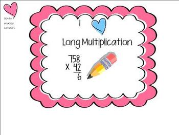 Preview of I Heart Long Multiplication: Two SMARTBoard Games