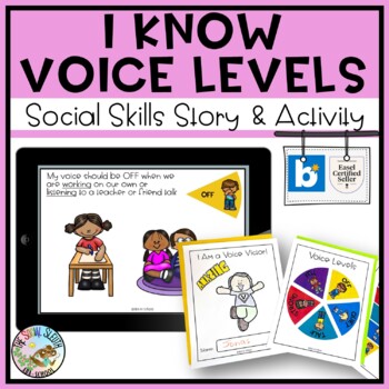 Preview of I KNOW VOICE LEVELS Preschool Social Skills Story | Self-regulation Self-control