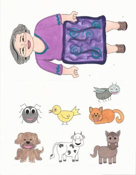 Preview of I Know An Old Lady- DIY Printable Felt Board, Stick Puppets, Craft