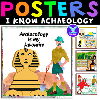 Preview of I Know Archaeology Knowledge Poster for Kids Classroom Decor Bulletin Board
