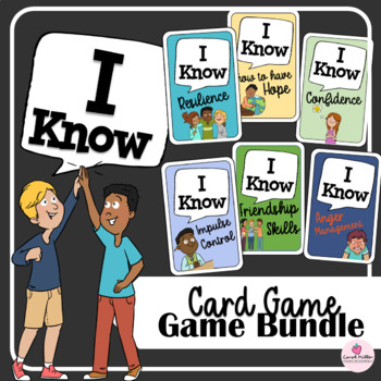 Preview of I Know Card Game Counseling Bundle 2 | Social Emotional Learning