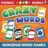 Phonics Card Games for Decoding Nonsense Words Bundle for 