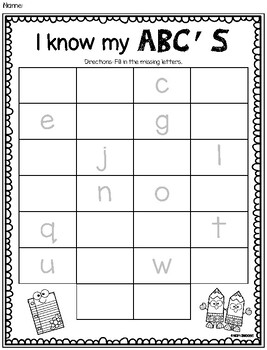 I Know My ABC's practice worksheets by Mama Moose | TPT