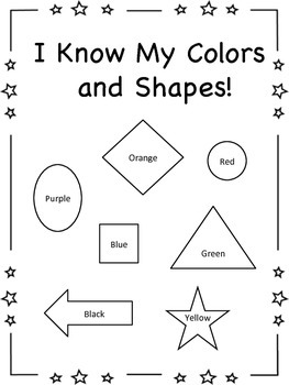 I Know My Color Words and Shapes by Miss P's PreK Pups | TpT