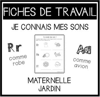 Preview of I Know My Letter Sounds/ Je connais mes sons (FRENCH)