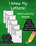 I Know My Letters A-Z Worksheets