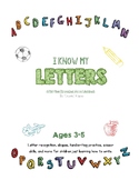 Letter Tracing Workbook sheets, Letter recognition practice