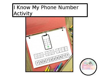 Preview of I Know My Phone Number Activity