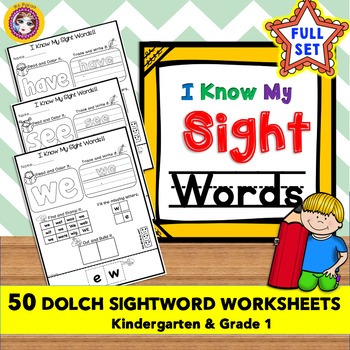 I Know My Sightwords (full set) by Ms Parisa | Teachers Pay Teachers