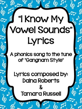 Preview of "I Know My Vowel Sounds" Lyrics {FREEBIE}