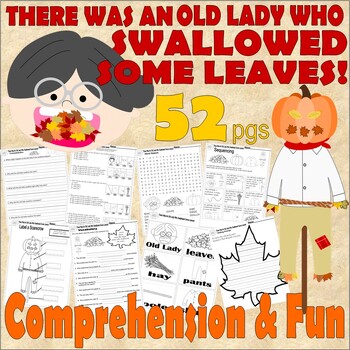 Preview of I Know There Was An Old Lady Who Swallowed Some Leaves Read Aloud Book Study