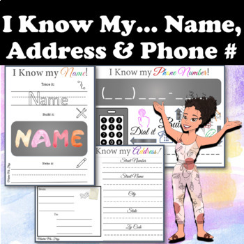 Preview of Name, Address & Phone Number Practice ~ Personal Information | All About Me