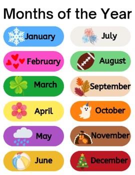 I Know the Months of the Year | Busy Binder Activity | Printable