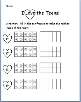 Preview of I LOVE the Teens!!
