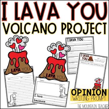 Preview of I Lava You Opinion Writing Prompt with Graphic Organizers for Mother's Day Craft