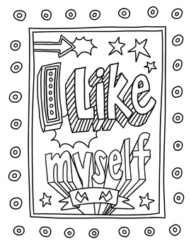 Preview of I Like Myself Coloring Page