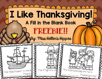 Preview of Thanksgiving FREEBIE!  A "Fill in the Sight Word" Book