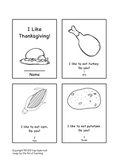 I Like Thanksgiving Mini-book in English and Spanish