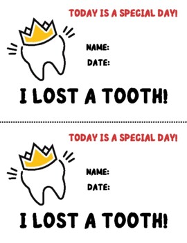 Preview of I Lost A Tooth!